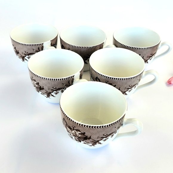 Vintage - Set of 6 - Flat Cup & Saucer Set - Westbourne by SPODE - Picture 11 of 14